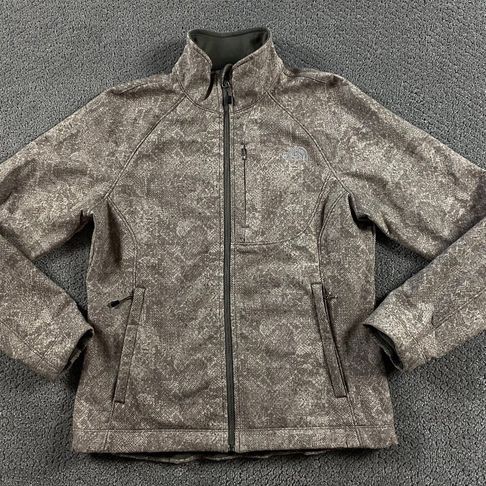 The North Face Apex Bionic Soft Shell Jacket Women's Medium Brown Herringbone